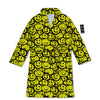 Emoji Graffiti Happy Print Pattern Bathrobe-grizzshop