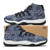 Emoji Graffiti Happy Print Pattern Black Bball Shoes-grizzshop