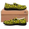 Emoji Graffiti Happy Print Pattern Black Loafers-grizzshop