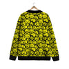 Emoji Graffiti Happy Print Pattern Cardigan-grizzshop