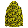 Emoji Graffiti Happy Print Pattern Down Jacket-grizzshop