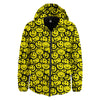 Emoji Graffiti Happy Print Pattern Down Jacket-grizzshop