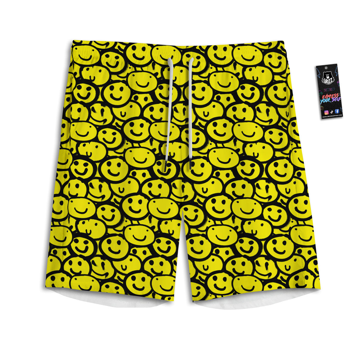 Fat Tuesday Argyle Mardi Gras Print Men's Athletic Shorts