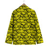 Emoji Graffiti Happy Print Pattern Men's Blazer-grizzshop