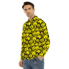 Emoji Graffiti Happy Print Pattern Men's Dress Shirts-grizzshop