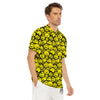 Emoji Graffiti Happy Print Pattern Men's Golf Shirts-grizzshop