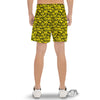 Emoji Graffiti Happy Print Pattern Men's Gym Shorts-grizzshop