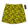 Emoji Graffiti Happy Print Pattern Men's Running Shorts-grizzshop