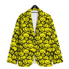 Emoji Graffiti Happy Print Pattern Men's Sport Coat-grizzshop