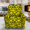 Emoji Graffiti Happy Print Pattern Recliner Slipcover-grizzshop