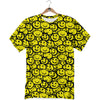 Emoji Graffiti Happy Print Pattern T-Shirt-grizzshop