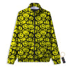 Emoji Graffiti Happy Print Pattern Track Jacket-grizzshop