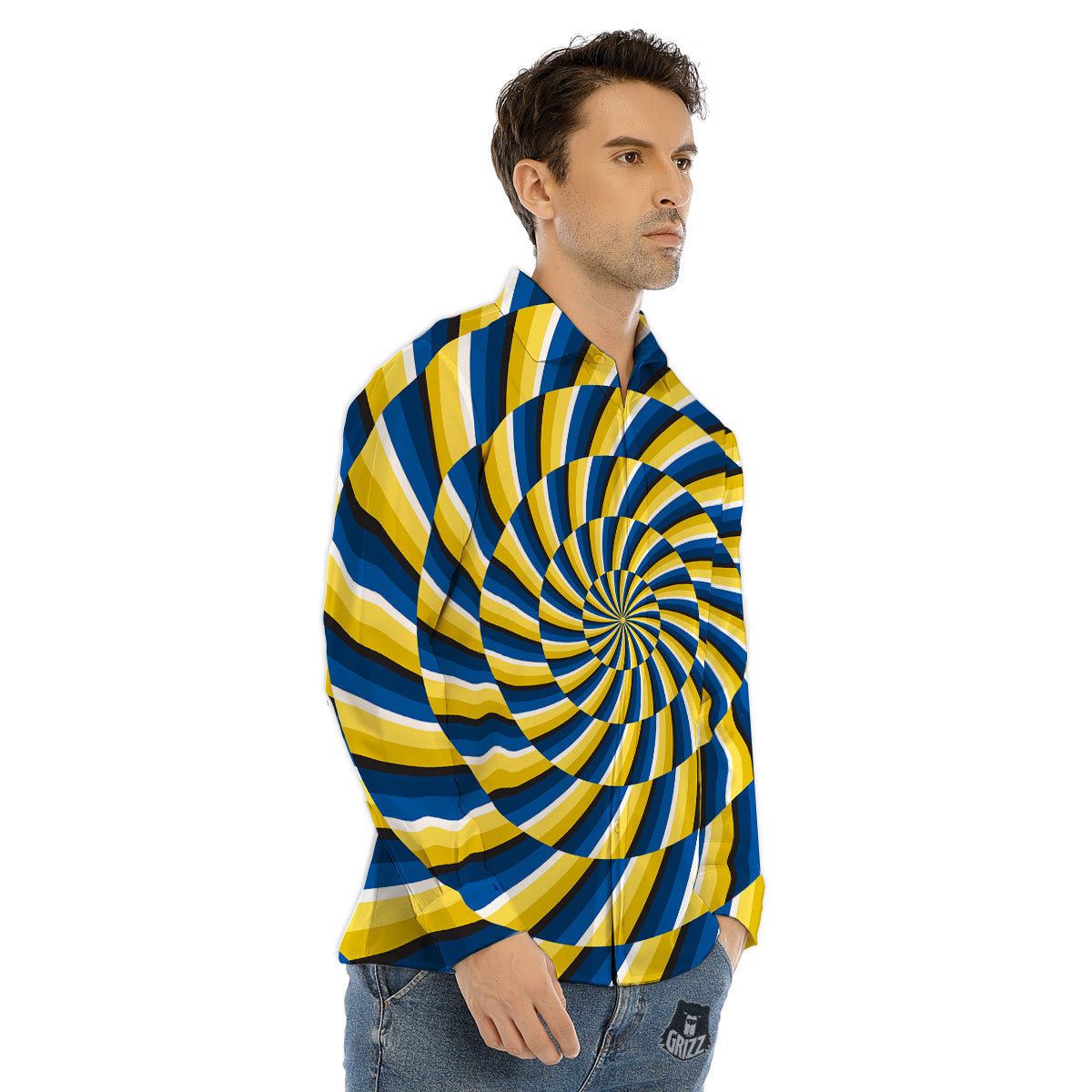 Emoji Hearts Print Pattern Men's Dress Shirts-grizzshop