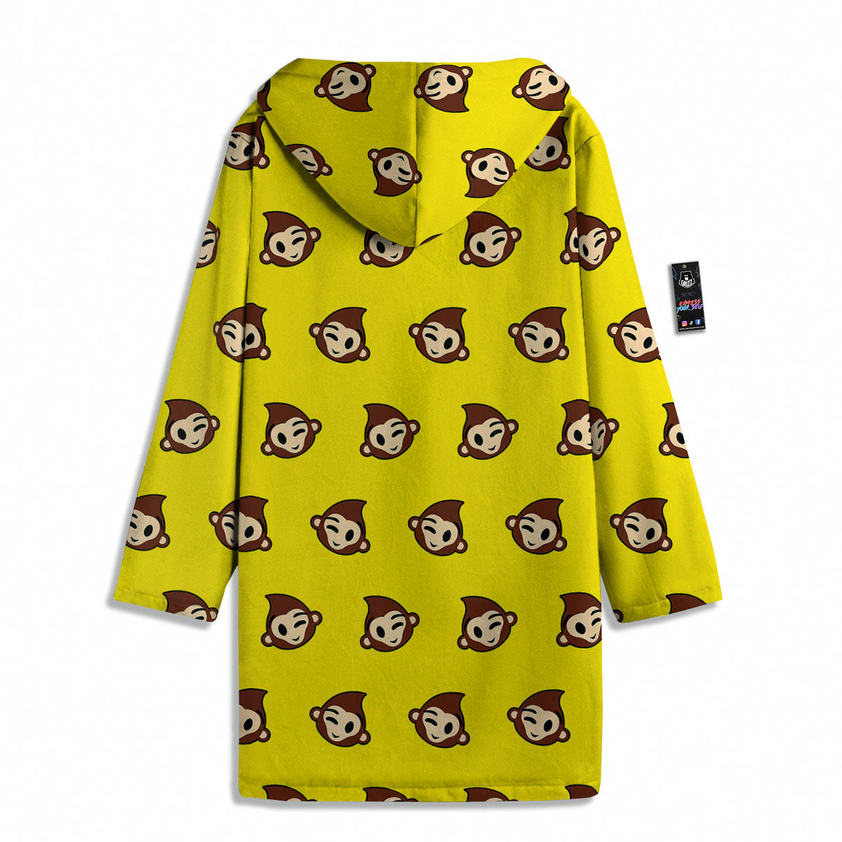 Emoji Monkey Print Pattern Men's Windbreaker Jacket-grizzshop