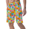 Emoji Pattern Print Men's Shorts-grizzshop