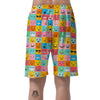 Emoji Pattern Print Men's Shorts-grizzshop