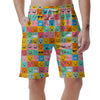 Emoji Pattern Print Men's Shorts-grizzshop