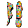 Emoji Pattern Print Muay Thai Shin Guards-grizzshop