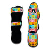 Emoji Pattern Print Muay Thai Shin Guards-grizzshop