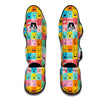 Emoji Pattern Print Muay Thai Shin Guards-grizzshop