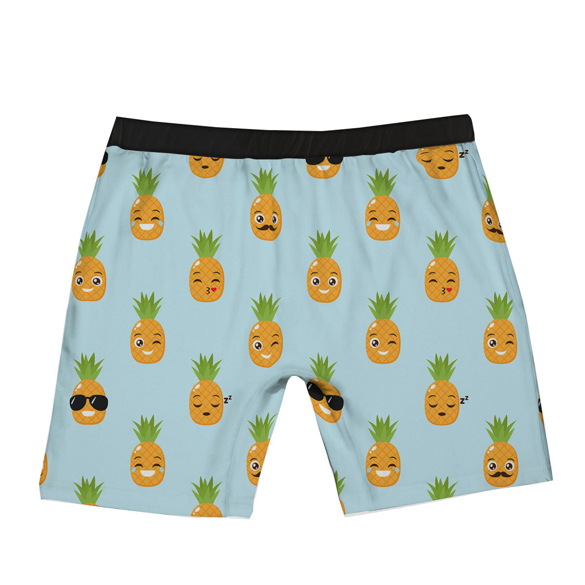 Emoji Pineapple Print Pattern Boxer Briefs-grizzshop