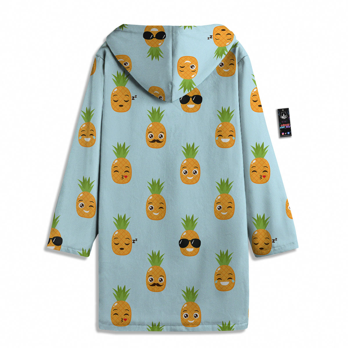 Emoji Pineapple Print Pattern Men's Windbreaker Jacket-grizzshop