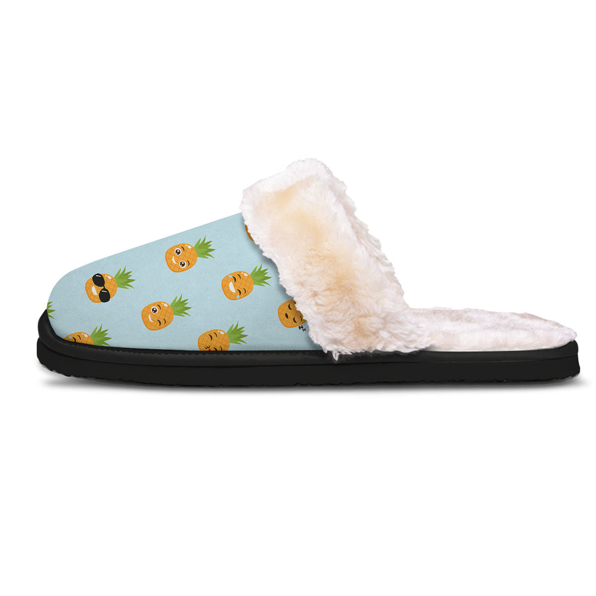 Emoji Pineapple Print Pattern Slippers-grizzshop