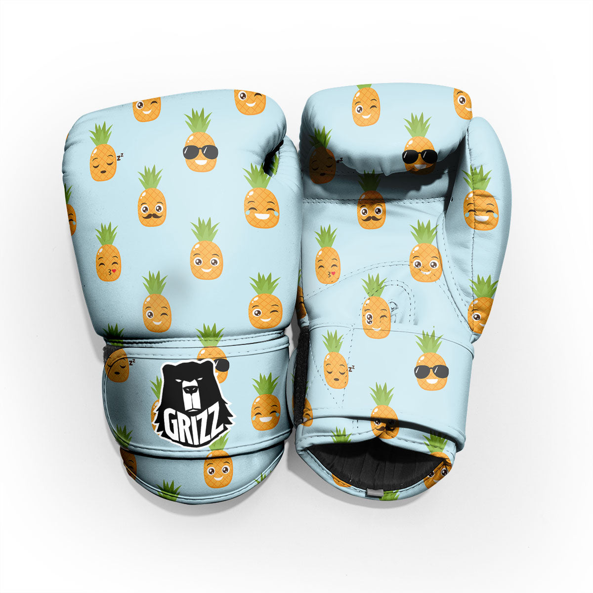 Emoji Pineapple Print Pattern Pro Boxing Glove