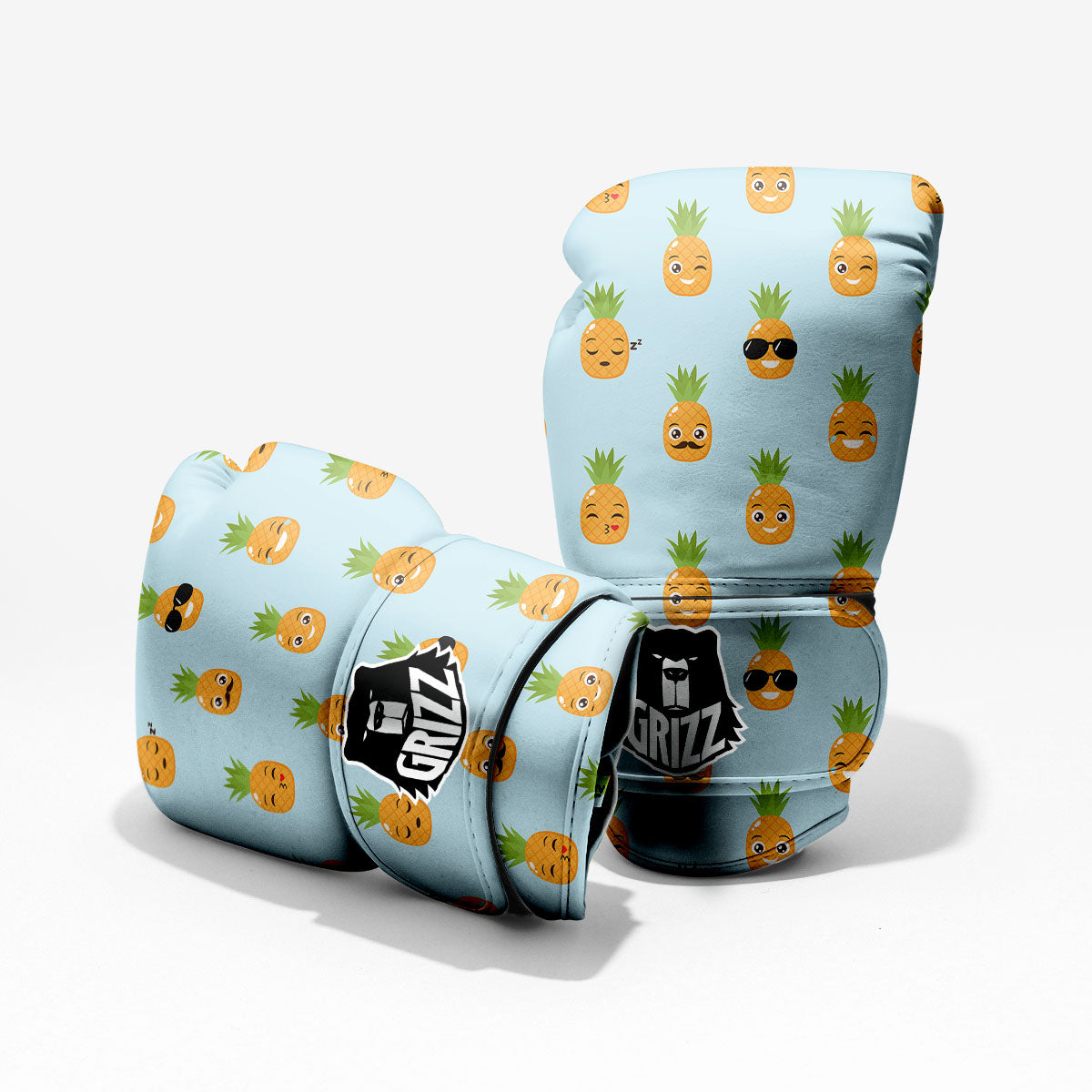 Emoji Pineapple Print Pattern Pro Boxing Glove