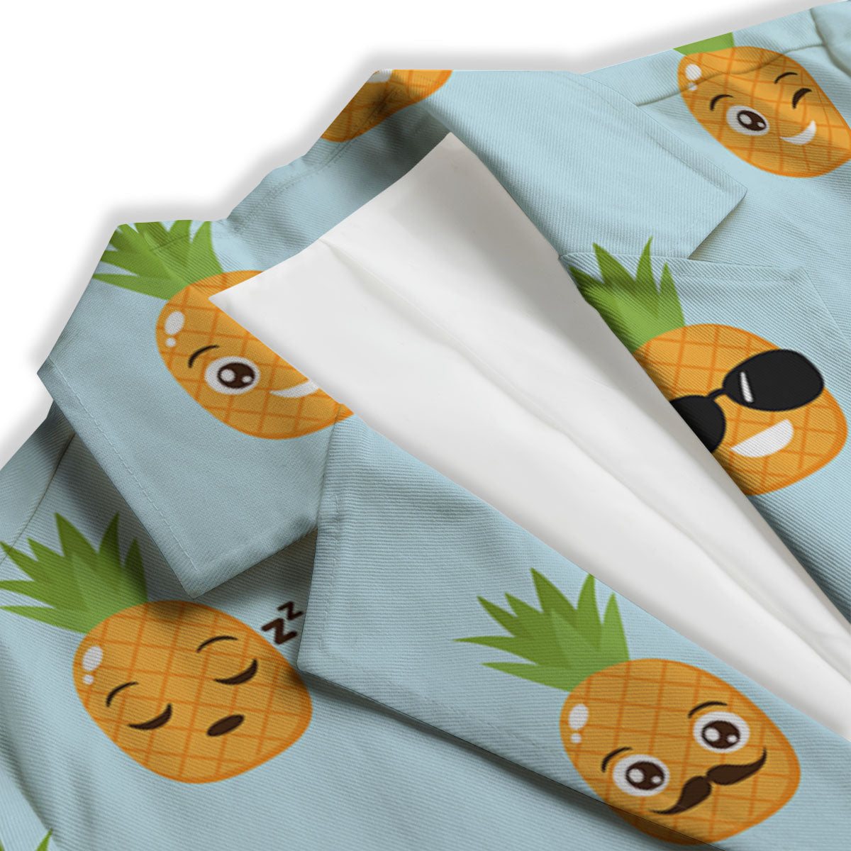 Emoji Pineapple Print Pattern Women's Blazer-grizzshop