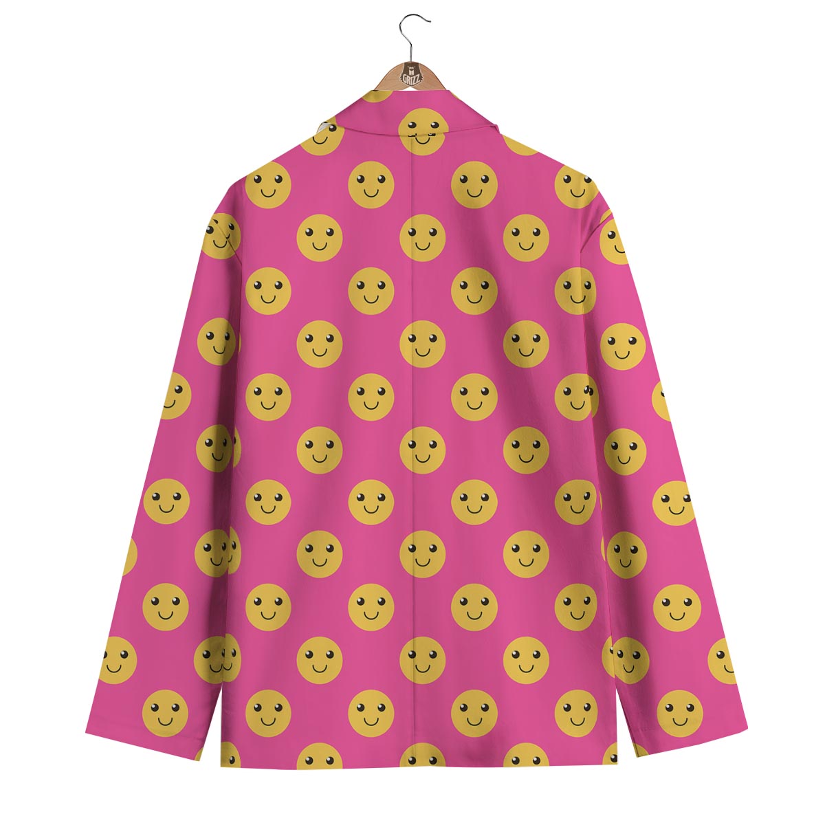 Emoji Pink Pattern Print Men's Blazer-grizzshop