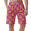 Emoji Pink Pattern Print Men's Shorts-grizzshop