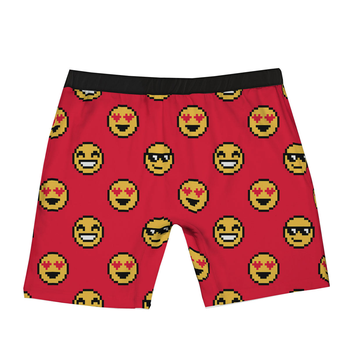 Emoji Pixel Print Pattern Boxer Briefs-grizzshop
