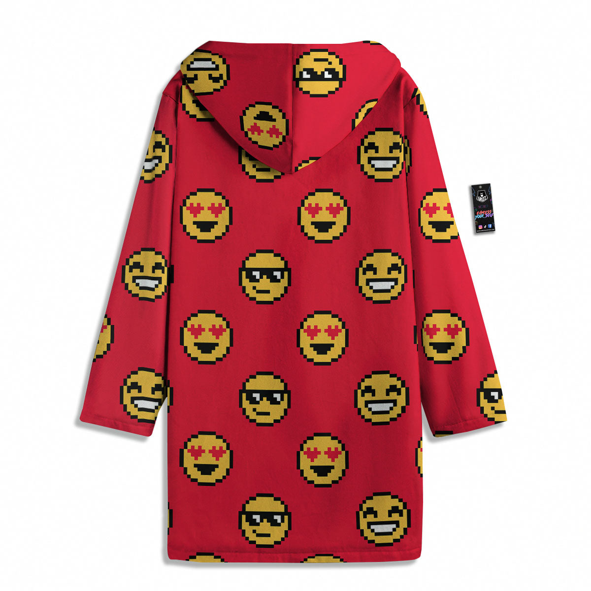 Emoji Pixel Print Pattern Men's Windbreaker Jacket-grizzshop