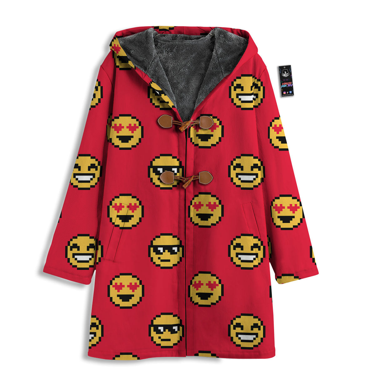 Emoji Pixel Print Pattern Men's Windbreaker Jacket-grizzshop