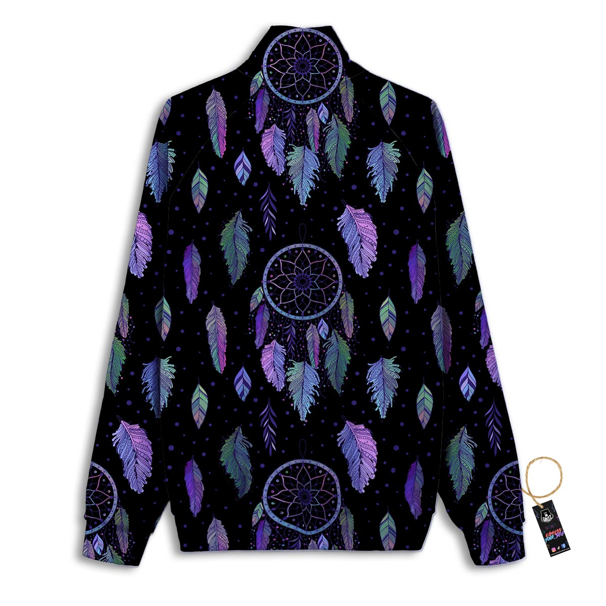Emoji Pixel Print Pattern Track Jacket-grizzshop