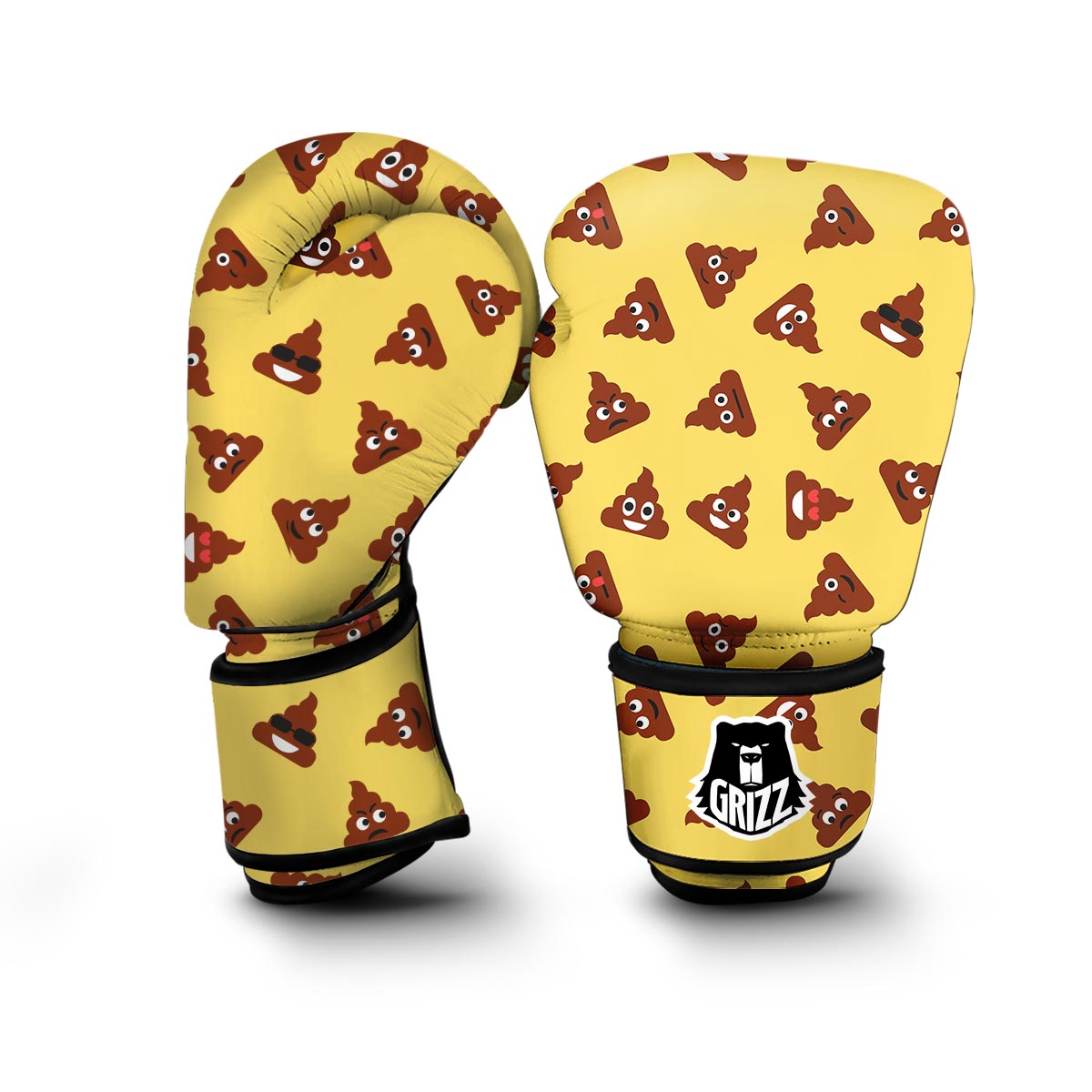 Emoji Poop Print Pattern Boxing Gloves-grizzshop
