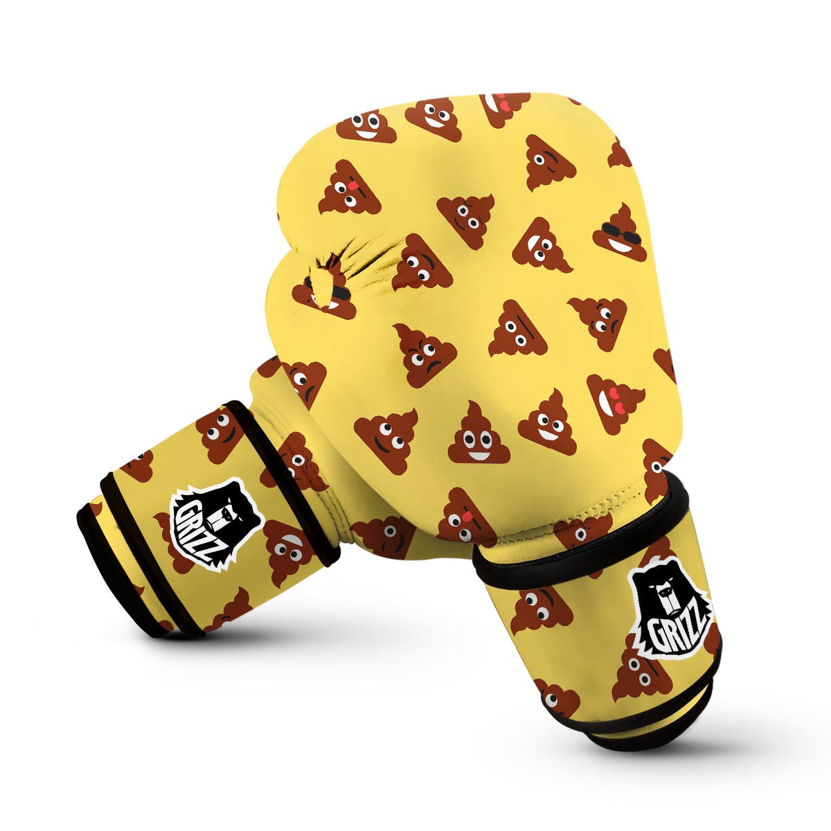 Emoji Poop Print Pattern Boxing Gloves-grizzshop
