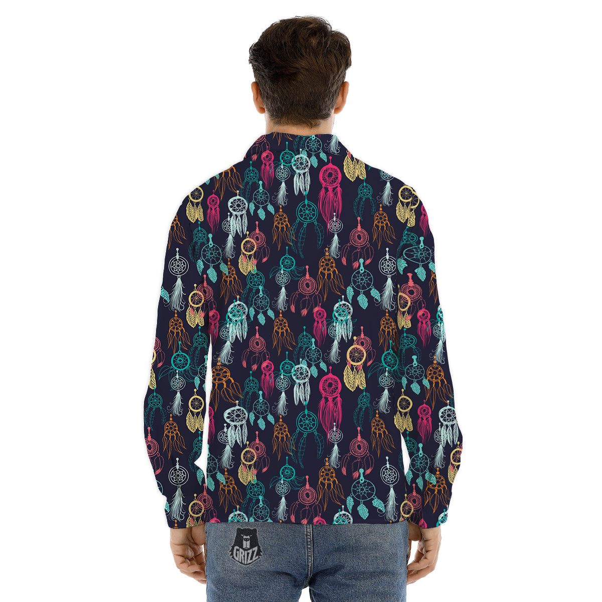 Emoji Poop Print Pattern Men's Dress Shirts-grizzshop