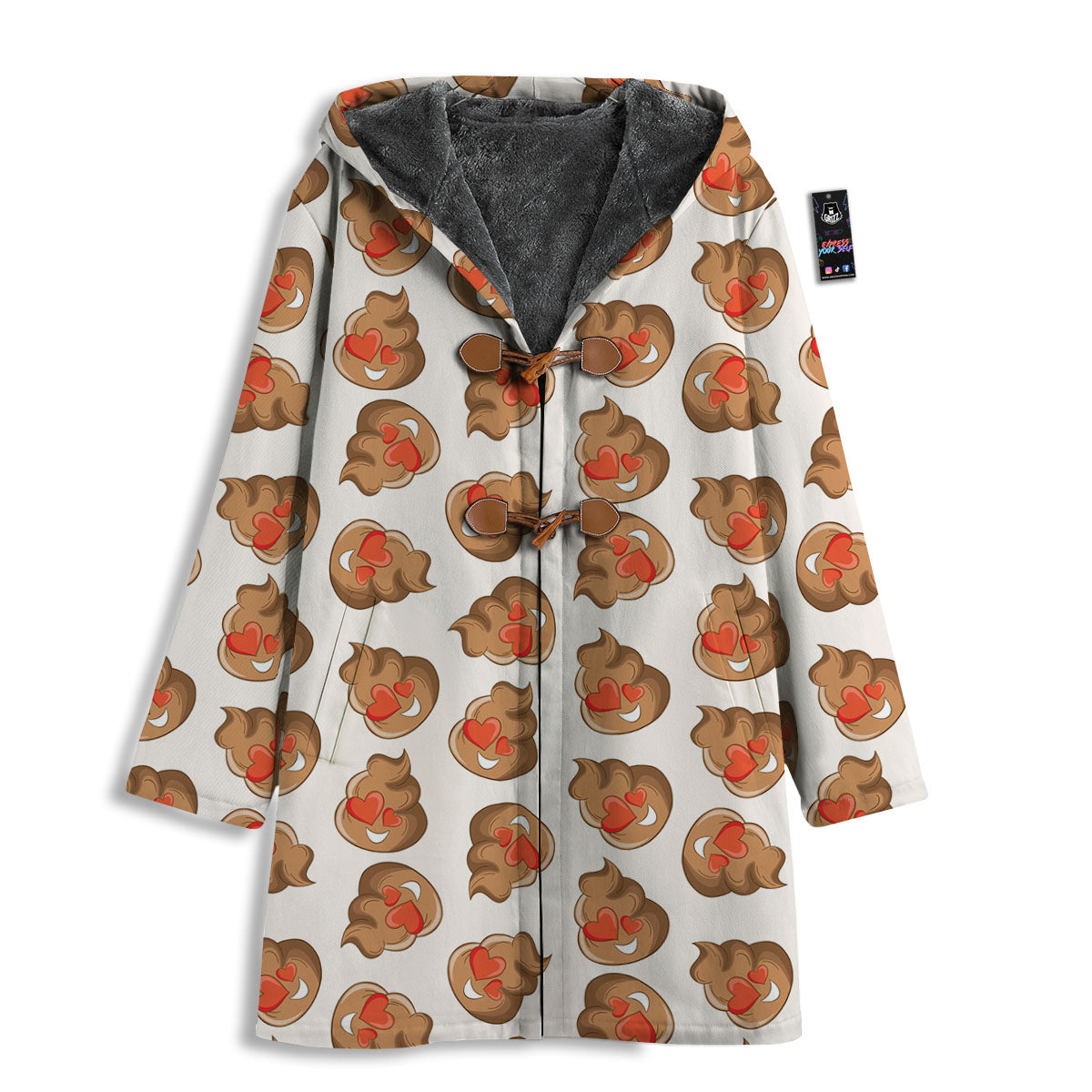 Emoji Poop Print Pattern Men's Windbreaker Jacket-grizzshop