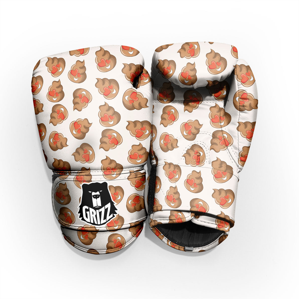 Emoji Poop Print Pattern Pro Boxing Glove
