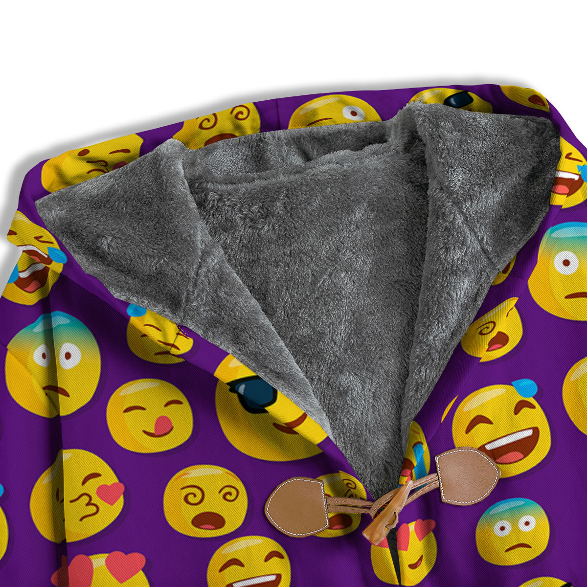 Emoji Purple Print Pattern Men's Windbreaker Jacket-grizzshop
