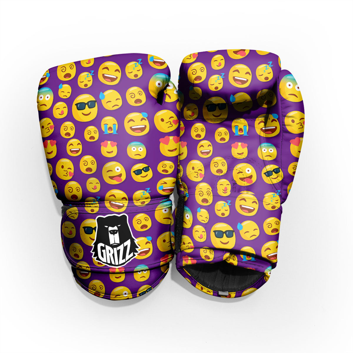 Emoji Purple Print Pattern Pro Boxing Glove