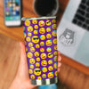 Emoji Purple Print Pattern Tumbler-grizzshop