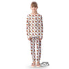 Emoji Reindeer And Santa Claus Print Pattern Kid's Pajamas-grizzshop