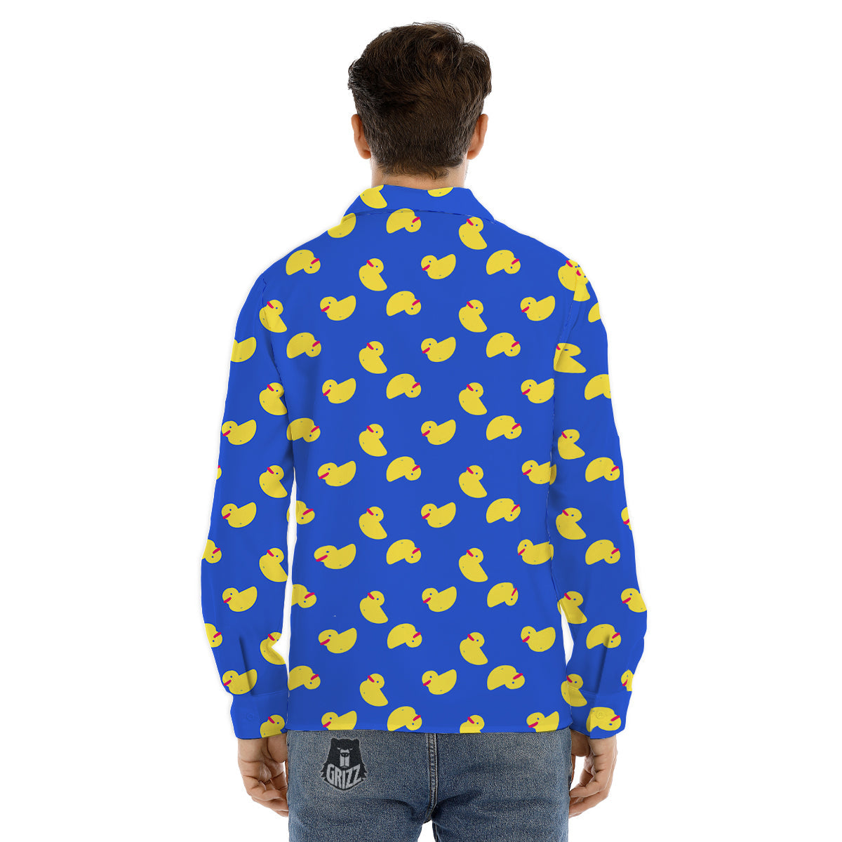Emoji Reindeer And Santa Claus Print Pattern Men's Dress Shirts-grizzshop