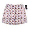 Emoji Reindeer And Santa Claus Print Pattern Men's Running Shorts-grizzshop