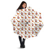 Emoji Reindeer And Santa Claus Print Pattern Umbrella-grizzshop