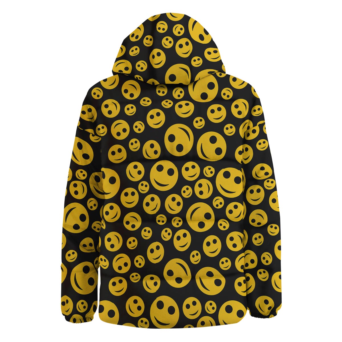 Emoji Smiley Faces Print Pattern Down Jacket-grizzshop