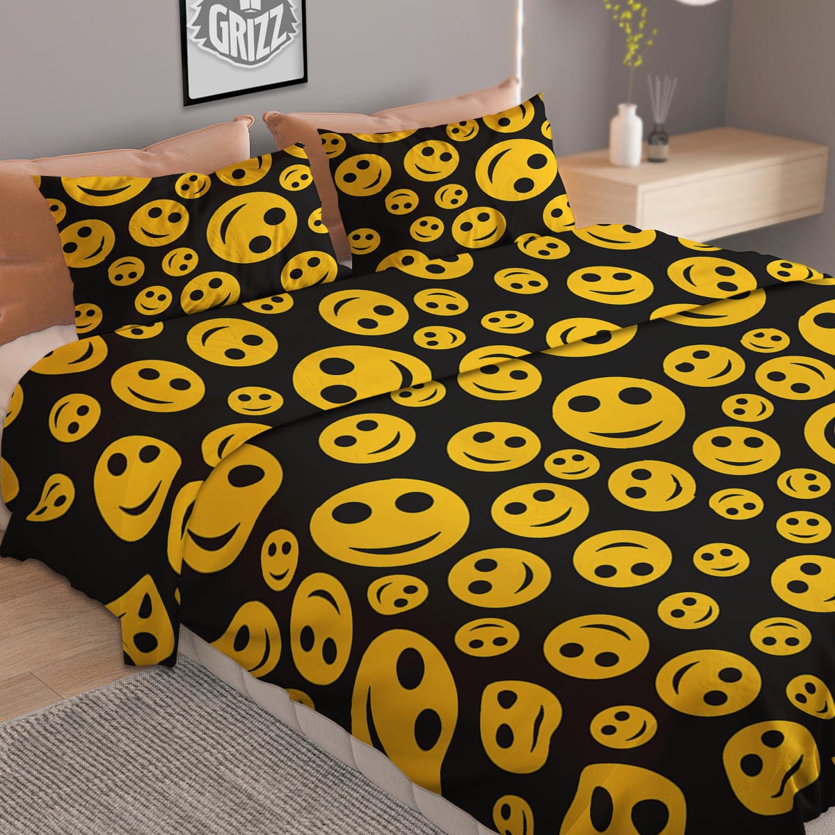 Ducks Rubber Yellow Print Pattern Duvet Cover Bedding Set